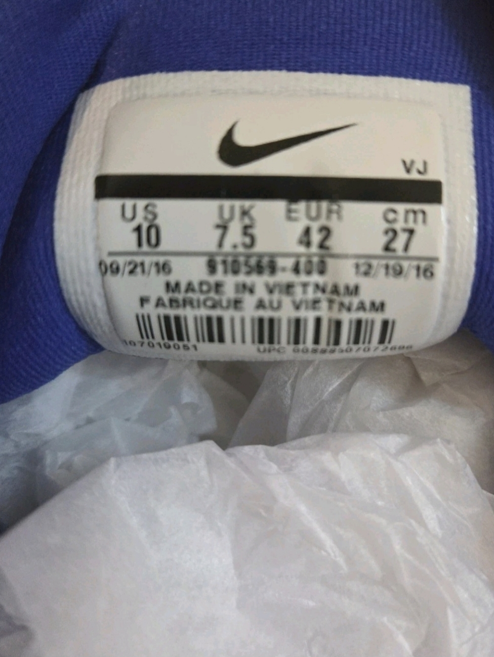 RARE Nike Presto Fly ALL Game Royal Blue Running Shoes 908019-401 Men's Size 10 - Picture 12 of 13